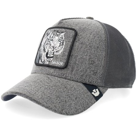 Goorin - Grå trucker Keps - Denim Savage Gray Denim A-frame Trucker @ Hatstore
