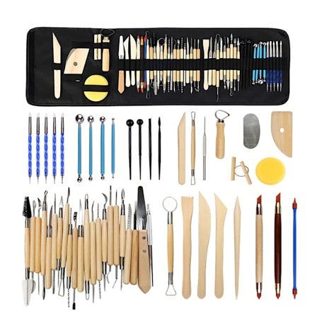 51 stykker polymer ler skulptur værktøj