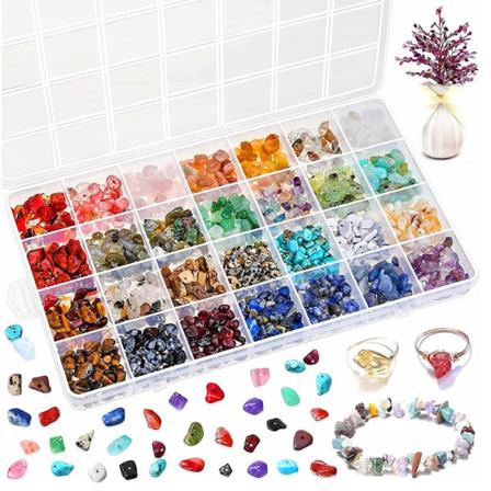 Ringtillverkningssats Med Corlorful Crystal Beads, Diy- Set A#