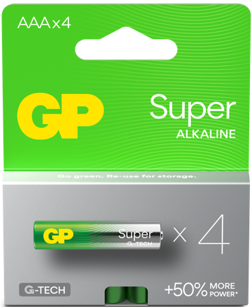 GP Batteries GP Super Alkaline AAA-batteri, 24A/LR03, 4-pack