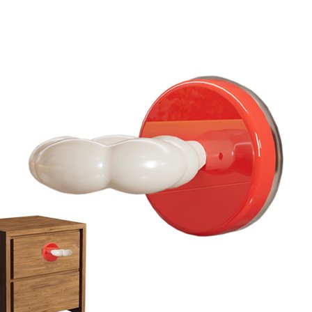 Universelle Badeværelses Sugekop Kroge | Brusekroge uden boring | Kraftig, skridsikker hjemmeorganisationsværktøj, rød