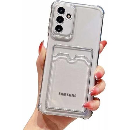 Tyndt stødsikkert mobilcover med kortslot Samsung A14 5G/4G Transparent