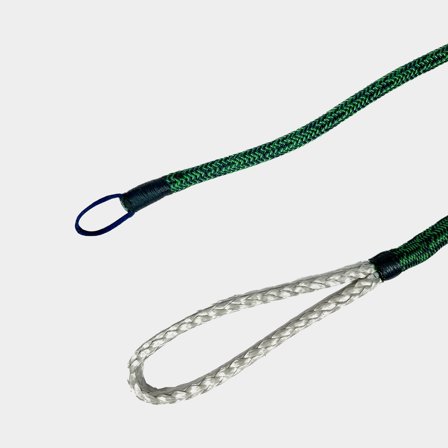 Halyardové lano s holým okem Liros Racer Vision, Dyneema jádro (s XTR-Grip-Coating), 24-/32-pramenný termo fixovaný polyesterový plášť, modrá/zelená, 