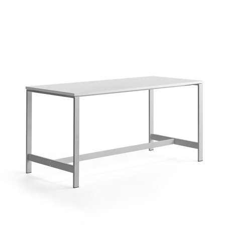 Table VARIOUS, 1800x800x900 mm, silver, white