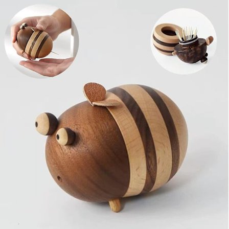 Tandstikholder Bi Dekoration Hjem Dekoration Bord Dekoration Gave Dekorationer Kontor Dekoration Fødselsdag Gave Træ Bi Holder 150 Stk (inkluderer en 