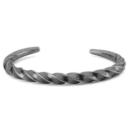 Vintage Spiral Armring for menn - Stålarmbånd