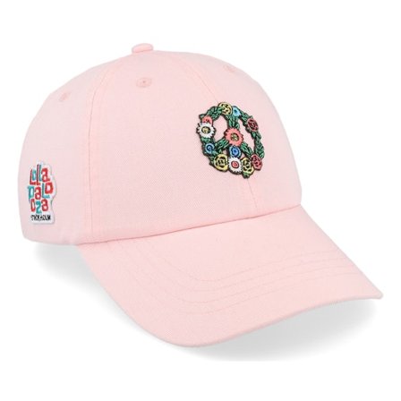 Hatstore - Rosa unconstructed Keps - Lollapalooza Stockholm Flower Power Pastel Pink Dad Cap @ Hatstore