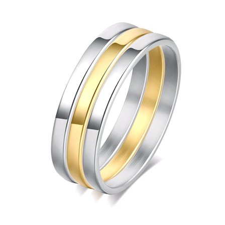 Rostfritt stål ring Förlovningring 3 st / set