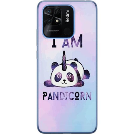 Kompatibelt Mobildeksel til Xiaomi Redmi 10C Jeg er pandicorn søt panda enhjørning illustrasjon med galaktisk motiv søt kawaii design