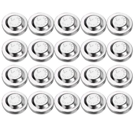 20 stk Runde Magnetiske Strikke Knapper Magnetisk Halsklæde Spænde Lukning Pung Spænder Magnetiske Knapper Magne Silver 1.7X1.7cm
