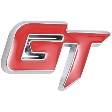 3d Gt Logo Bil Klistermärke Bil Dekor Klistermärke För Focus 2 3 Fiesta Mondeo Mk2 Röd+Silver