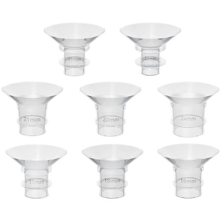 8 stk Brystpumpe Flensinnlegg Silikon Flensinnlegg Erstatningsflensinnlegg