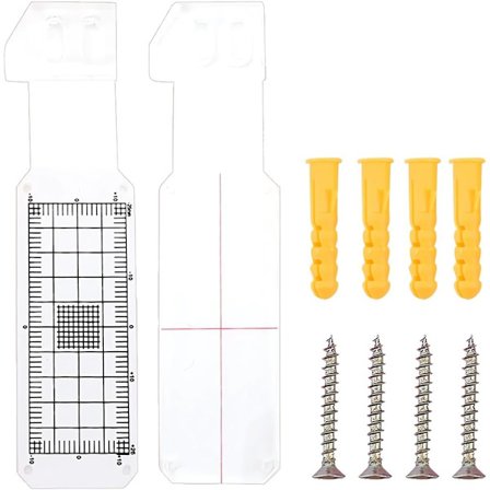 Sprekkmåler, med 4 sett skruer, sprekkemålingsinstrument, nøyaktig sprekkregistreringsverktøy, for måling og registrering av lesjoner, flerfarget