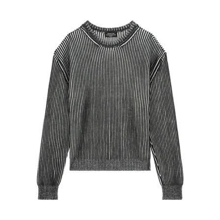 Études Round-neck Strik Grå, Herre Strik