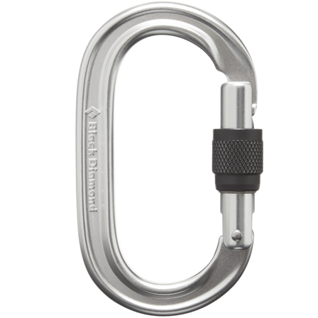 Black Diamond Oval Keylock Screwgate Carabiner Polished