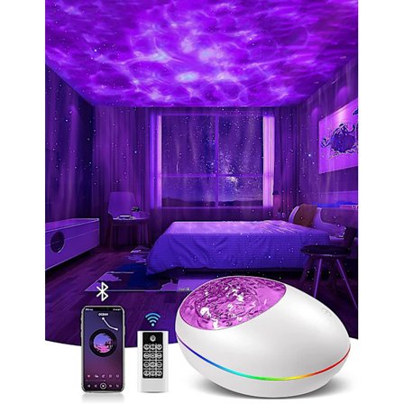 Galaxy Projector, Skylight Ocean Wave Galaxy Light For Adults Kids Bedroom, Star Projector Night Light With White Noise, Timer, Bluetooth Speaker, Coo