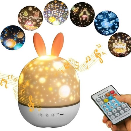 LED stjernehimmelprojektor, stjerneprojektorlysfunktion/360° rotation/8 KLB