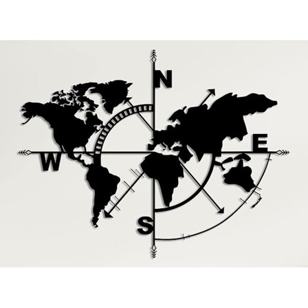 Blå drøm Metall Verdenskart – Metall Verdenskart – 3D Veggmaleri