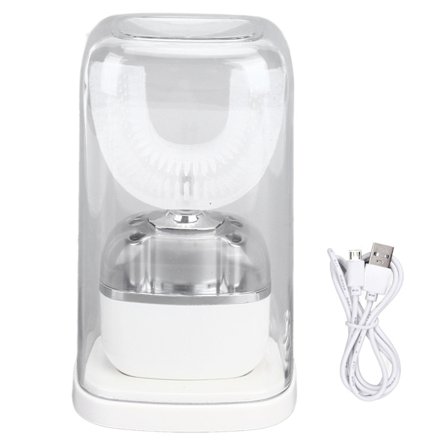 Ultraljudstandborste för vuxna, U-formad, elektrisk, högfrekvent vibration, mjuk borst, resetandborste