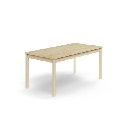 Bord DECIBEL, 1600x800x720 mm, støjreducerende linoleum, birk/beige