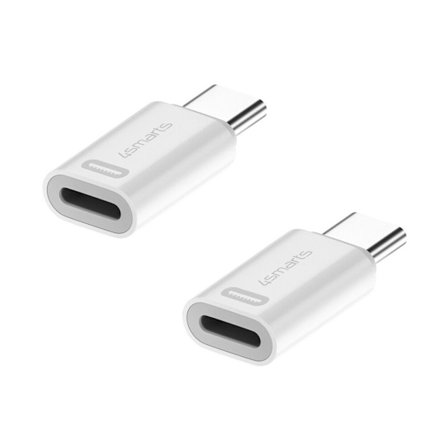4Smarts Lightning to USB-C Charging Adapter 27W PD, 2-pack - White