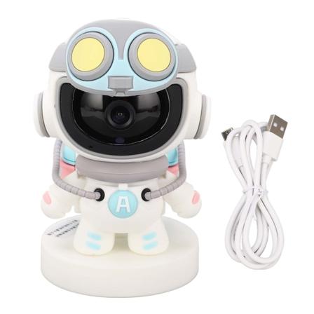Säkerhetskamera Trådlös WiFi Rymdman Robot Form 1080p HD Nattvision 2 Vägs Ljudövervakningskamera 2MP för Hemmet