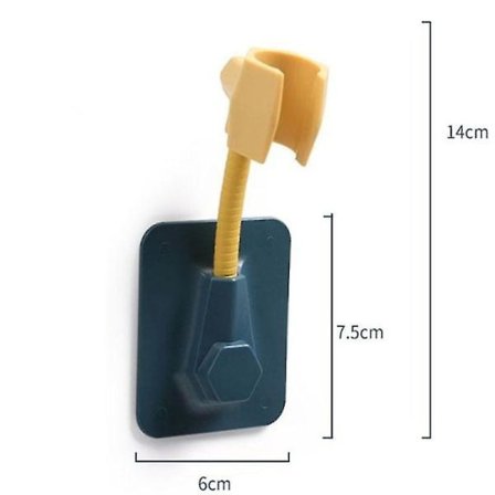 Universell justerbar veggmontert dusjhodeholder for bad blå