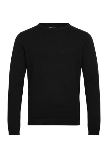 100% Recycle Knit Round Neck Black Lindbergh
