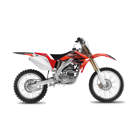 Kit Adesivi Completo Blackbird Dream 4 con Coprisella Rosso-Bianco-Nero - Honda CRF 250X 2004-2017