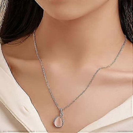 Tårformad Kristall Hängsmycke Halsband Set Örhängen Set Utsökt Strass Roséguld Halsband Set Smycken För Kvinnor Och Tonårsflickor