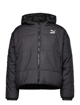 Classics Hooded Padded Jacket Vuorillinen Takki Topattu Takki Musta PUMA