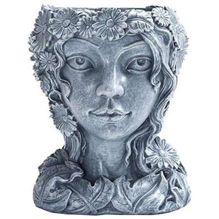 Blomkruka Växtkruka Hushåll Flicka Design Dekorativ Kruka Grå