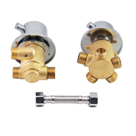 2/3/4-vägs termostatisk duschblandare, mässing badrum kallt & varmt vatten kran, blandningsomkastare ventil för duschkabin/ångrum - WELLNGS