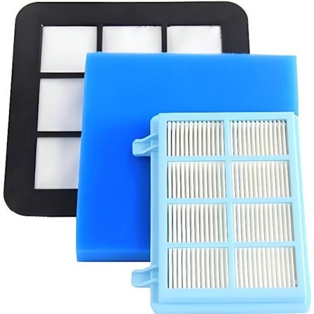 Ersättningsfilterset för Philips FC9331/09 FC9332/09 FC8010/01 kompakt Power Pro dammsugare