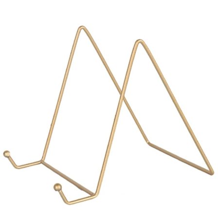 3 stk/pakke Metall displaystativ Jernplate for tallerkenstativ Tallerkenholder displaystativ for bilde dekorativ tallerken bøker Gull L