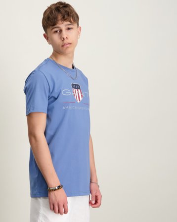 GANT Archive Shield SS T-Shirt Blå T-shirts Kille - Kids Brand Store
