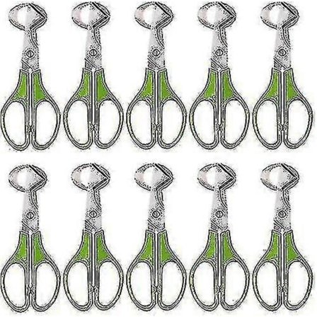 10 stk. Vaktel Egg Saks, Vaktel Egg Skall Kutter Rustfritt Stål Egg Skall Åpner, Egg Skall Klippe Saks (FMY)