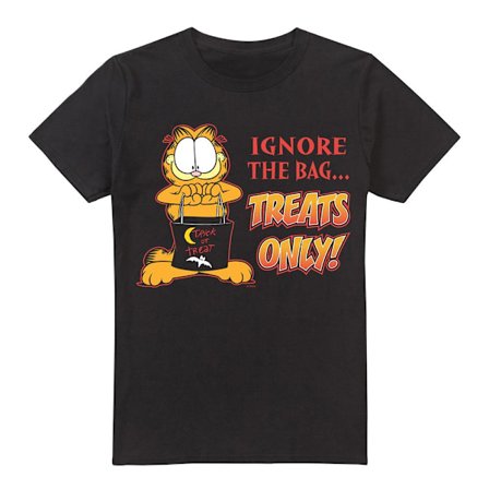 Garfield Herr Treats Only T-Shirt L Svart