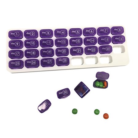 Käytännöllinen 31-lokeroinen lääkeannostelija lääkekaappi