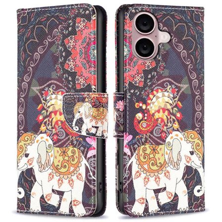 iPhone 16 Skal med Tryck Mandala Elefant