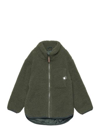 Nmnmall Teddy Jacket Outerwear Fleece Outerwear Fleece Jackets Grønn Name It*Betinget Tilbud