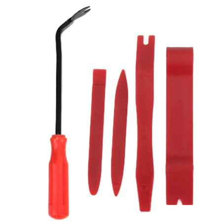 5-delt sett med lydfjernerverktøy, installasjons- og fjerningsprisetang for bilbekledning, radio, dørpanel, dashbord