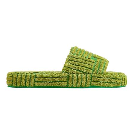 Bottega Veneta Resort Sponge Sliders , Groen , Dames , Maat: 40 EU