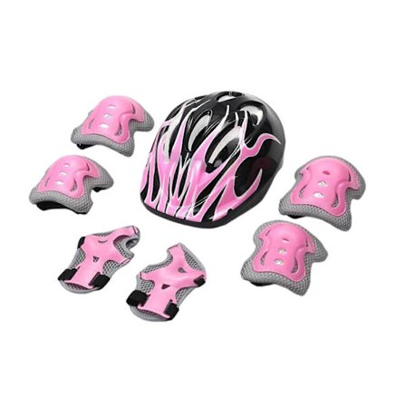 7 kpl/setti Lasten kypärä polvi kyynärpää suojat pyöräilyyn rullalautailuun