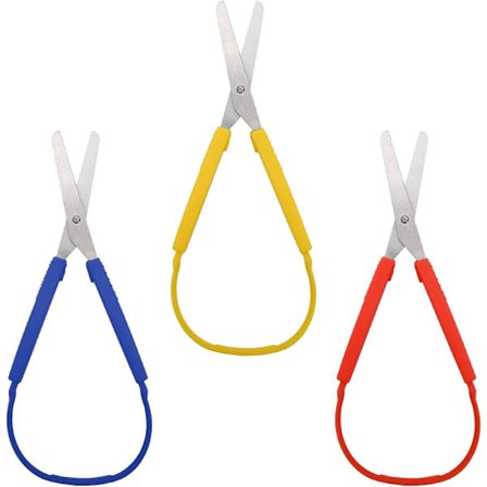 3 stk. Loop-saks, Fjær-saks Mini Trening Loop-saks L