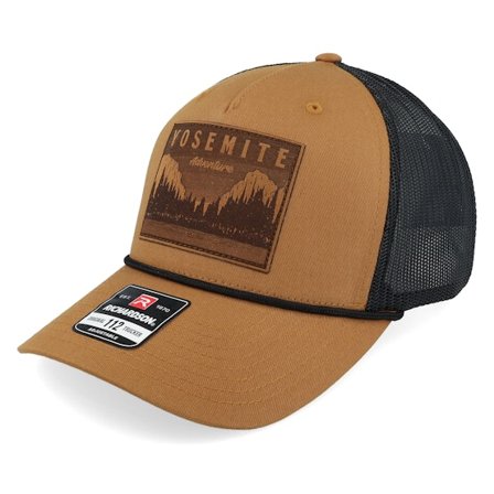 Wild Spirit - Beige trucker Caps - Yosemite Adventure Brown Patch Caramel/Black Rope Trucker @ Hatstore