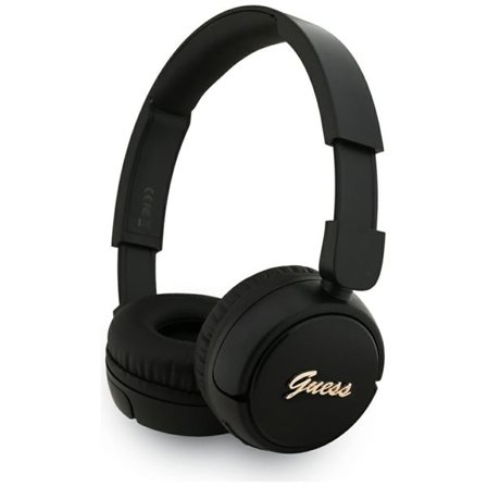 Guess Metal Logo Script Over-Ear-hovedtelefoner - Sort