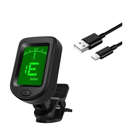 Digital Guitar Tuner med LCD-display til guitar, bas, violin, strengeinstrument