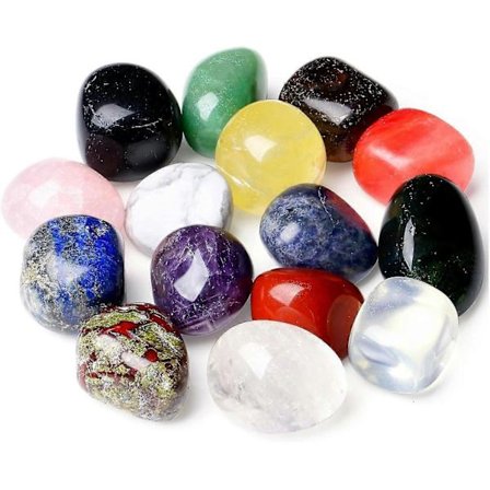 2025 Siste Modell Tromlede Steiner og Krystaller Bulk, 20 STK 1/2" - 1" Størrelse Tilfeldig Assortert av N