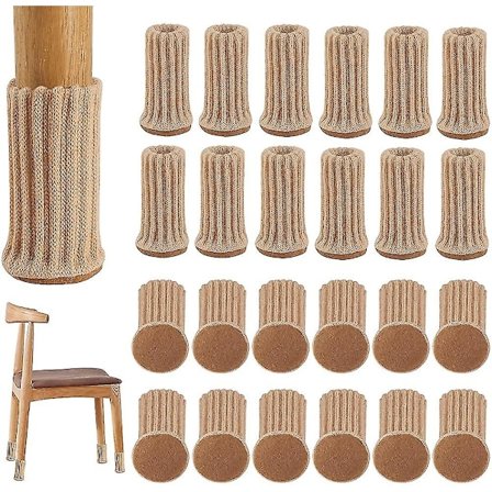 Stolbenbeskyttere, 24 stk. - Elastiske møbelsokker til møbler